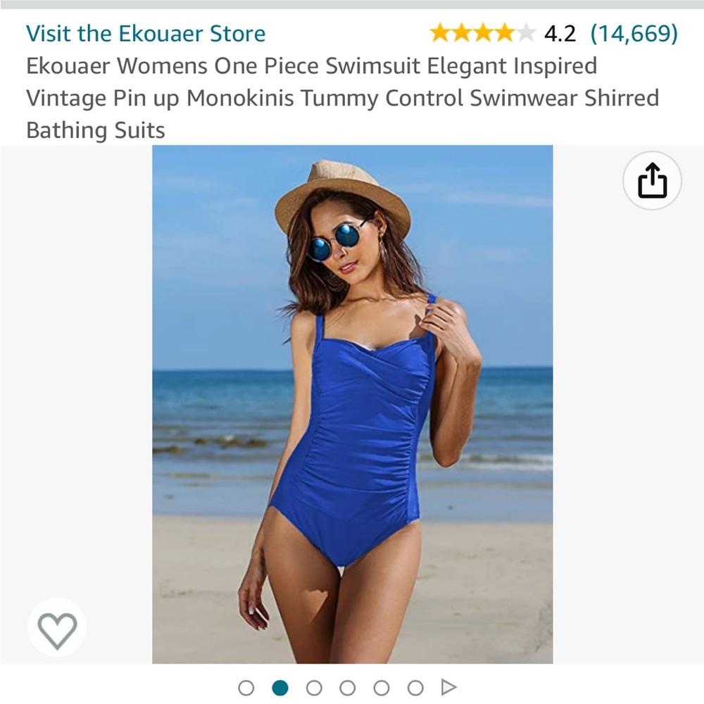 Blue maternity swimsuit never worn! - large